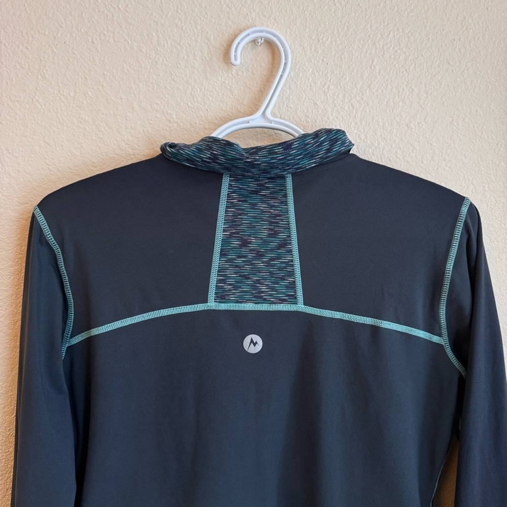 Marmot Full Zip Jacket Women’s Medium – Navy w/ Teal Trim Outdoor Activewear - Picture 6 of 10